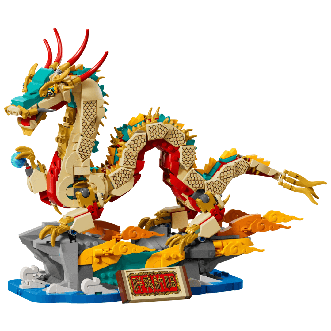 Lego chinese new year dragon on stand build suggestion toyworld lismore