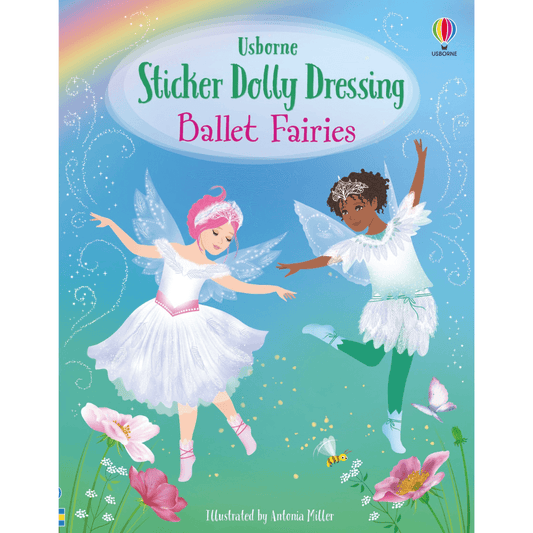 Usborne sticker book dressing up ballet fairies - cover image - toyworld lismore