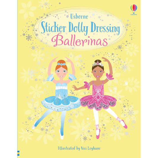 Usborne sticker book dressing up dolls in ballerina outfits - cover image - Toyworld Lismore