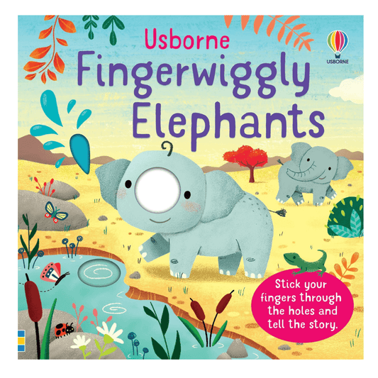 Usborne books poke your finger through the book to create an elephant trunk toyworld lismore