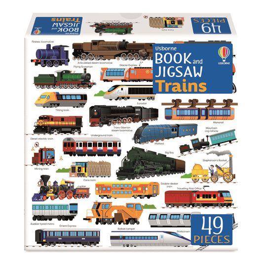 Usborne Books - Book And Jigsaw - Trains