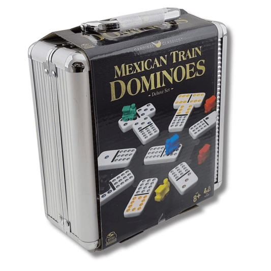 Cardinal - Dominoes Mexican Train in Aluminium Cary Case