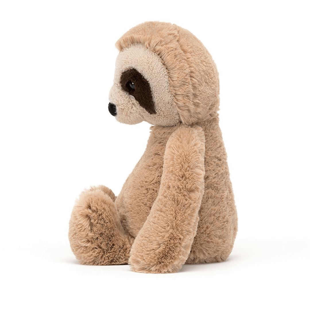Jellycat Sloth brown colour soft toy avialable at toyworld Lismore side view