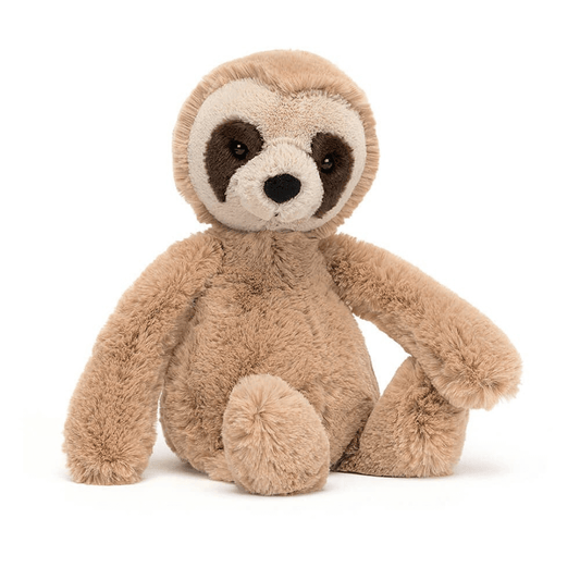 Jellycat Sloth brown colour soft toy avialable at toyworld Lismore front view