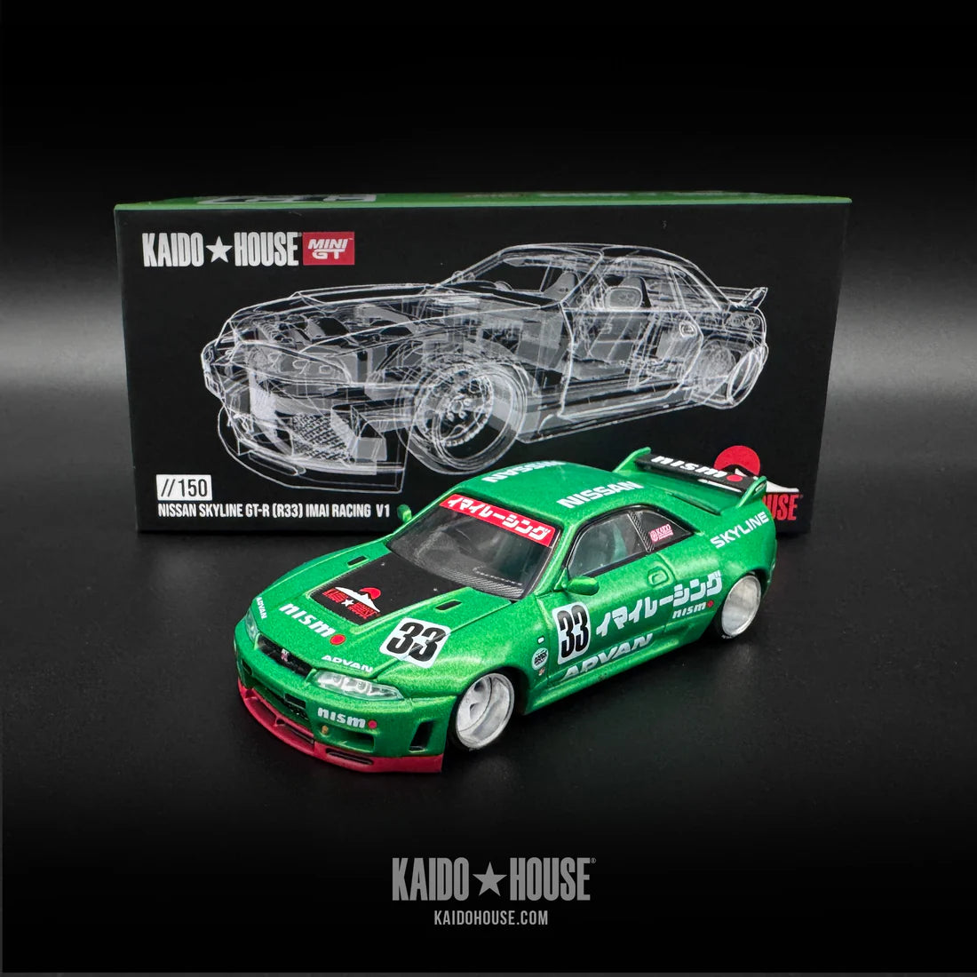 PRE ORDER Mini GT - 1:64 Nissan Skyline GT-R R33 Imai Racing V1 Kaido ...