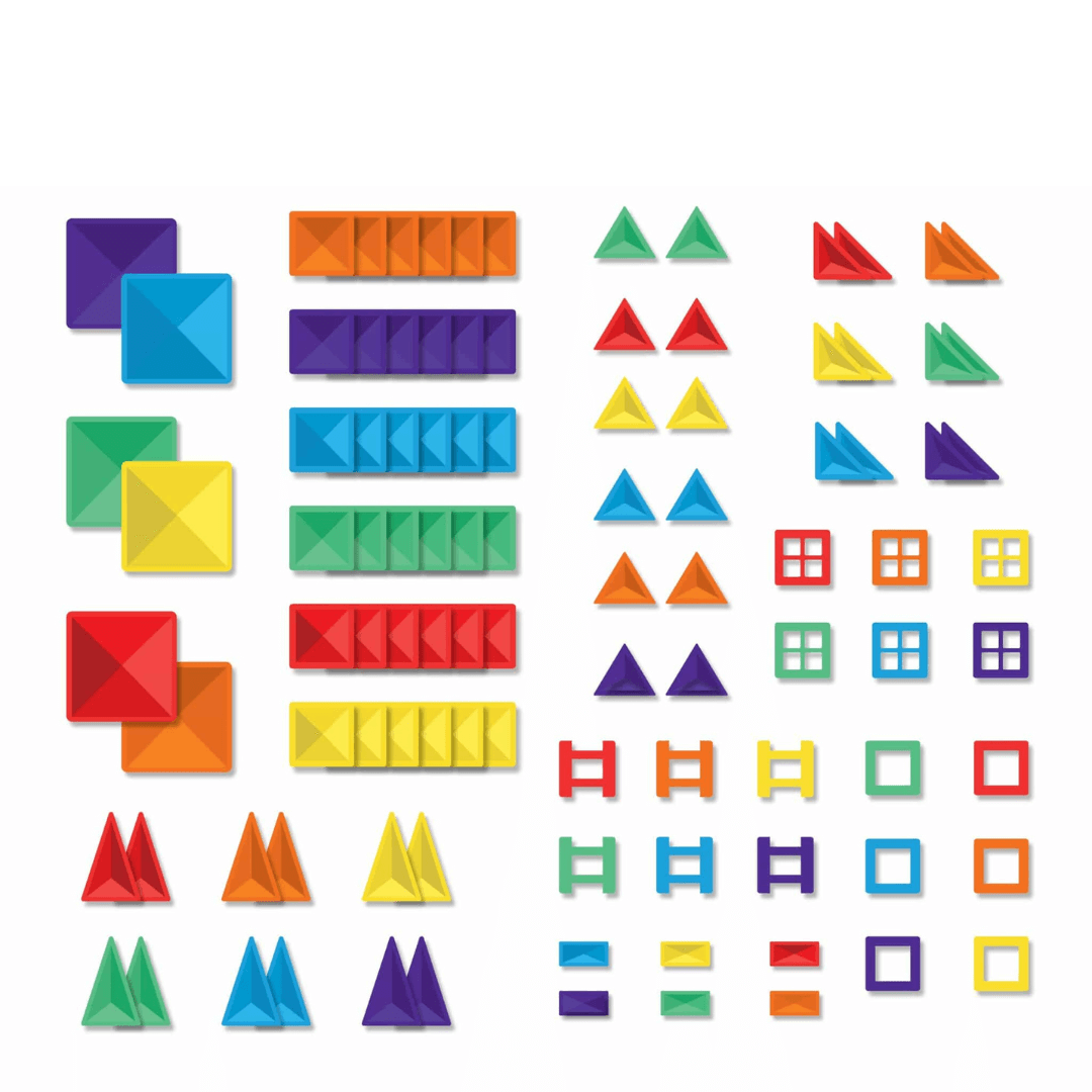 Connetix Magnetic Tiles - 102 Piece Rainbow Creative Pack