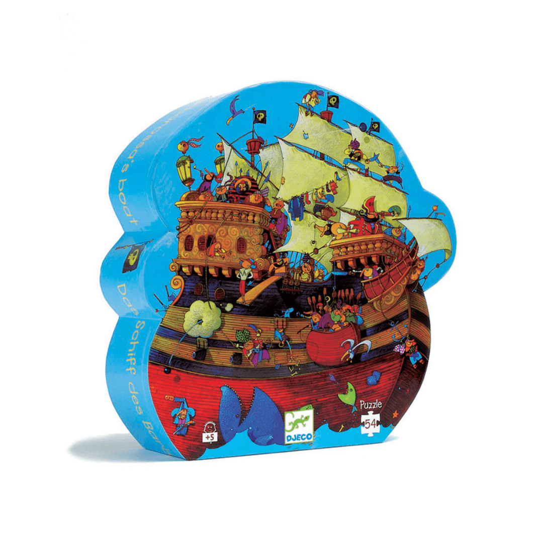 Djeco - Silhouette Puzzle Barbarossa Boat 54pc