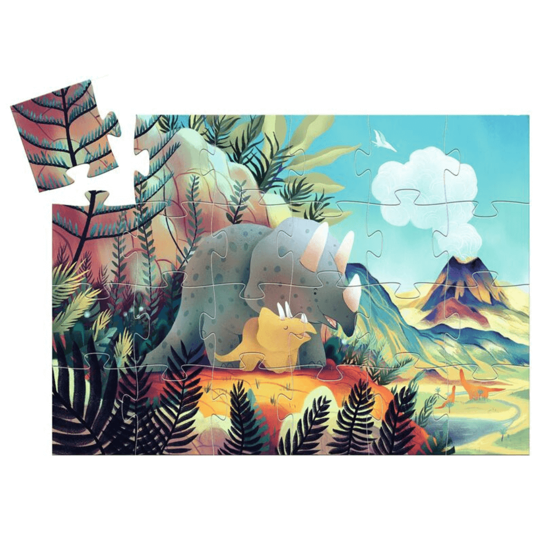 Djeco - Teo the Dino Silhouette Puzzle 24pc