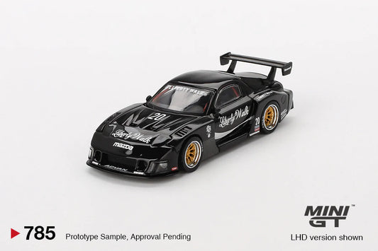 PRE ORDER Mini GT - 1:64 MAZDA RX-7 LB-Super Silhouette  Liberty Walk Black