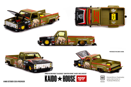 PRE ORDER Mini GT - 1:64 Chevrolet Silverado Sumatran Rhino KAIDO x MIZU Diecast
