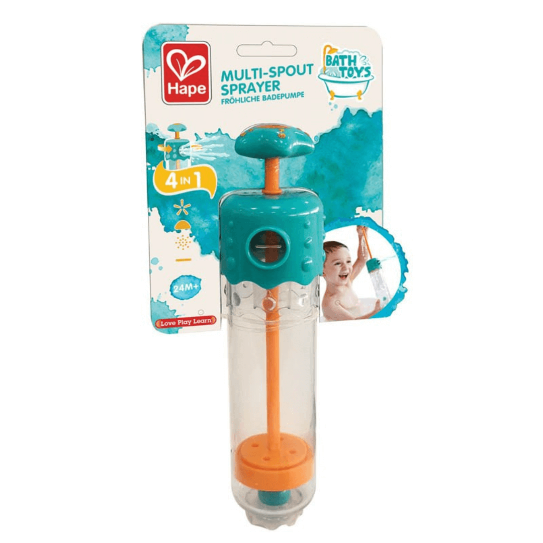 Hape multi spout sprayer bath toy at toyworld Lismore