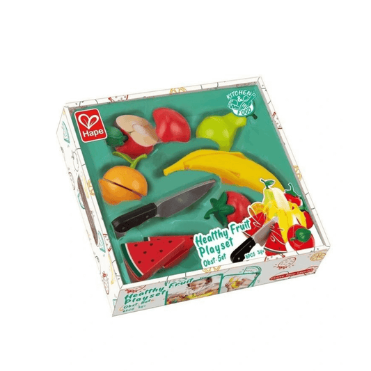 Hape healthy fruit set in packaging at Toyworld Lismore