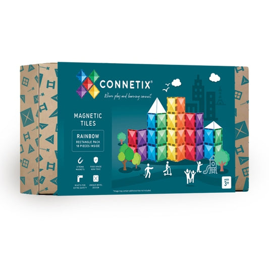 Connetix Magnetic Tiles - 18 Piece Rectangle Pack