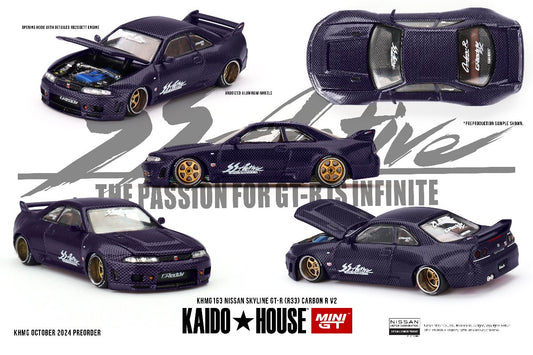 PRE-ORDER Mini GT - 1:64 Nissan Skyline GT-R R33 Active Carbon R V2