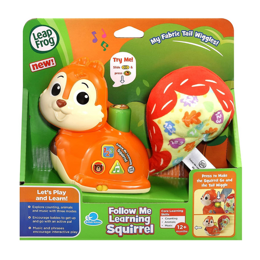 leapfrog follow me squirrel counting, animals and music in packaging at toyworld lismore