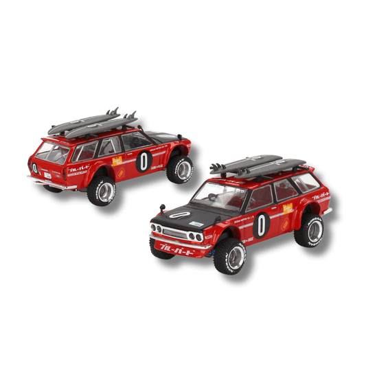 Red wagon datsun 510 1:64 scale