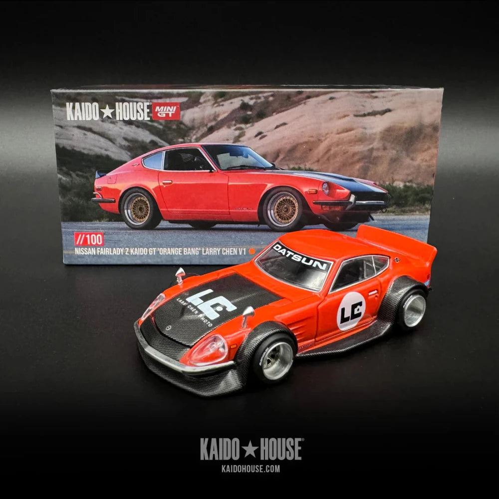 Mini GT - 1:64 Nissan Fairlady Z GT Kaido House GT Larry Chen Orange