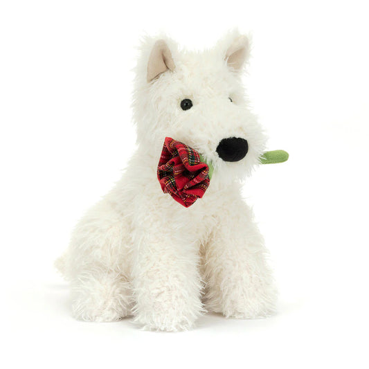 Munro Dog Holding Rose - Jellycat
