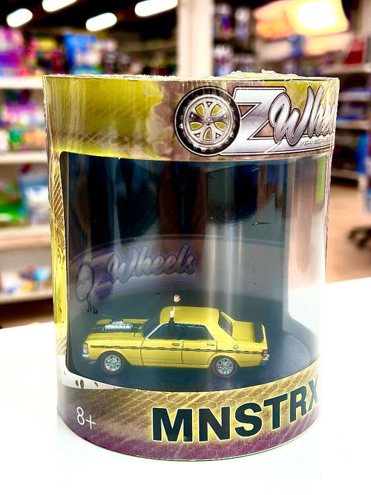 Oz Wheels - 1:64 Monster XY Falcon Skid Yellow in Cylinder