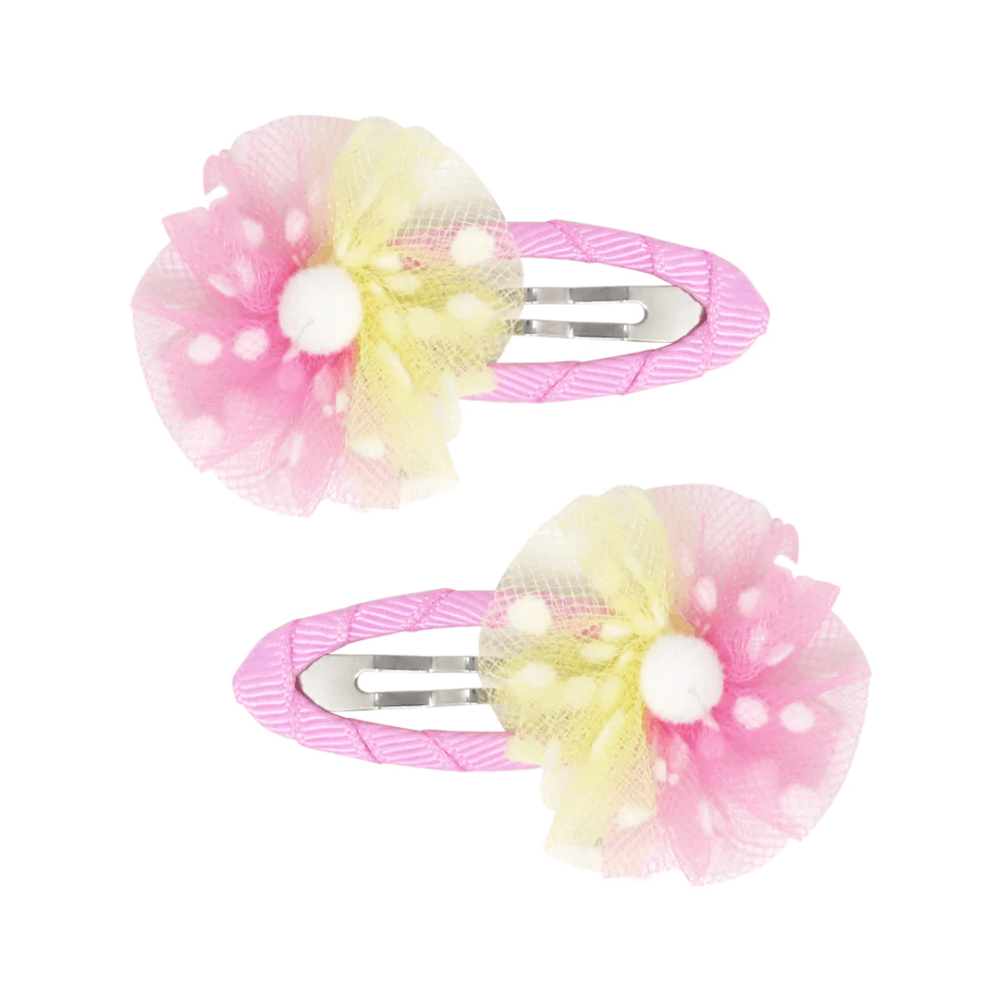 Pink Poppy - Pink Mesh Hairclip