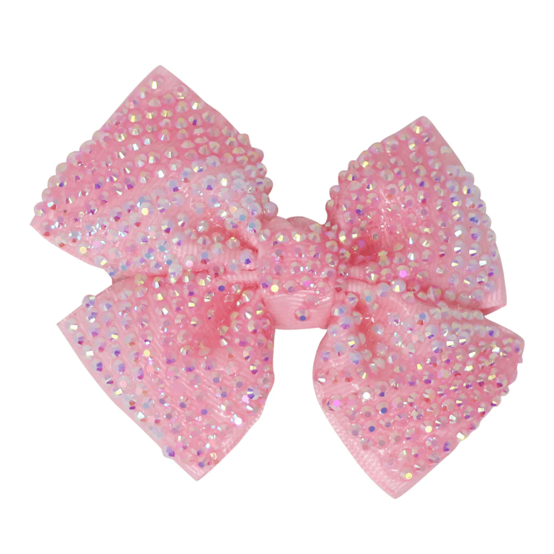 Pink Poppy - Pink Rhinestone Hairclip