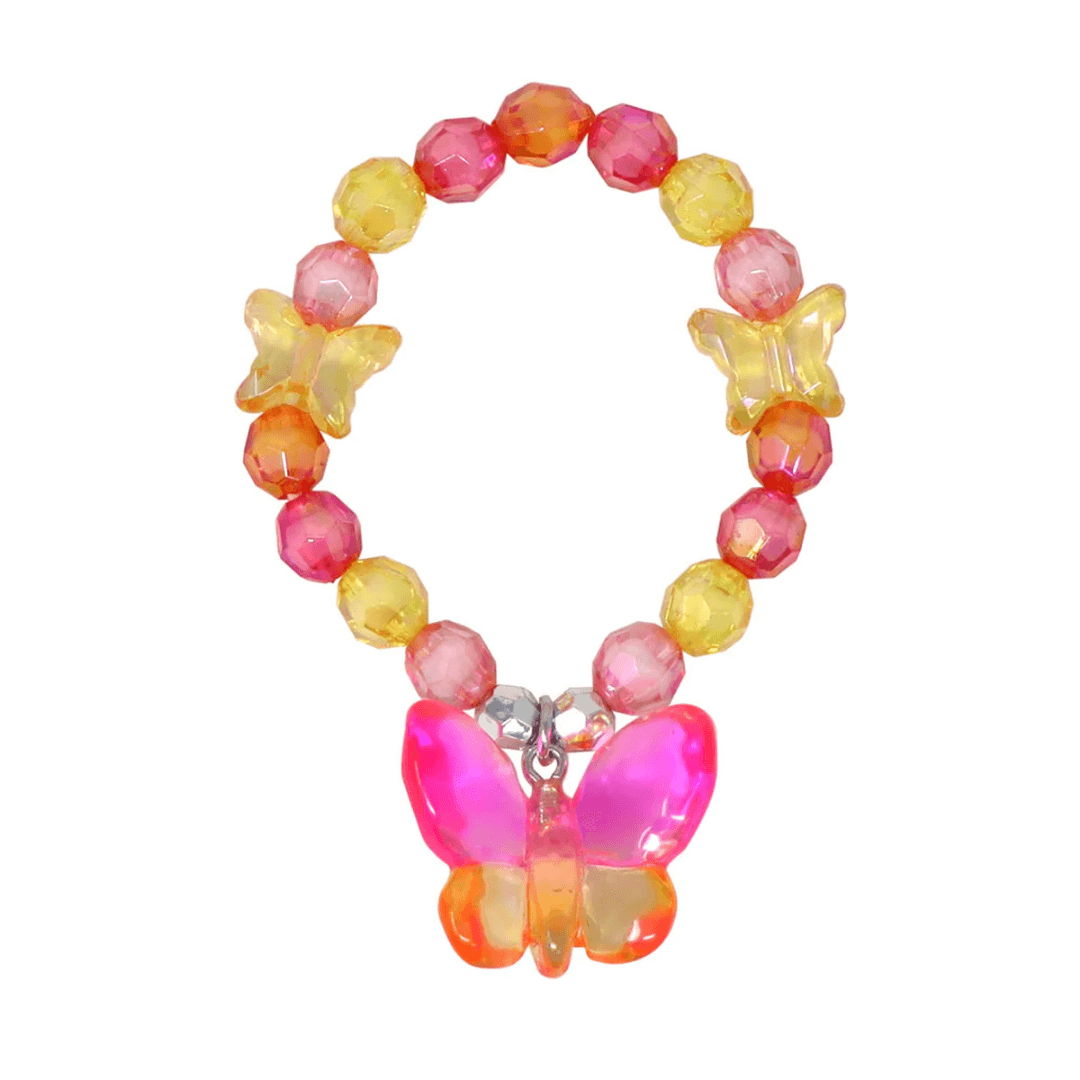 Pink Poppy - Rainbow Butterfly Bracelet