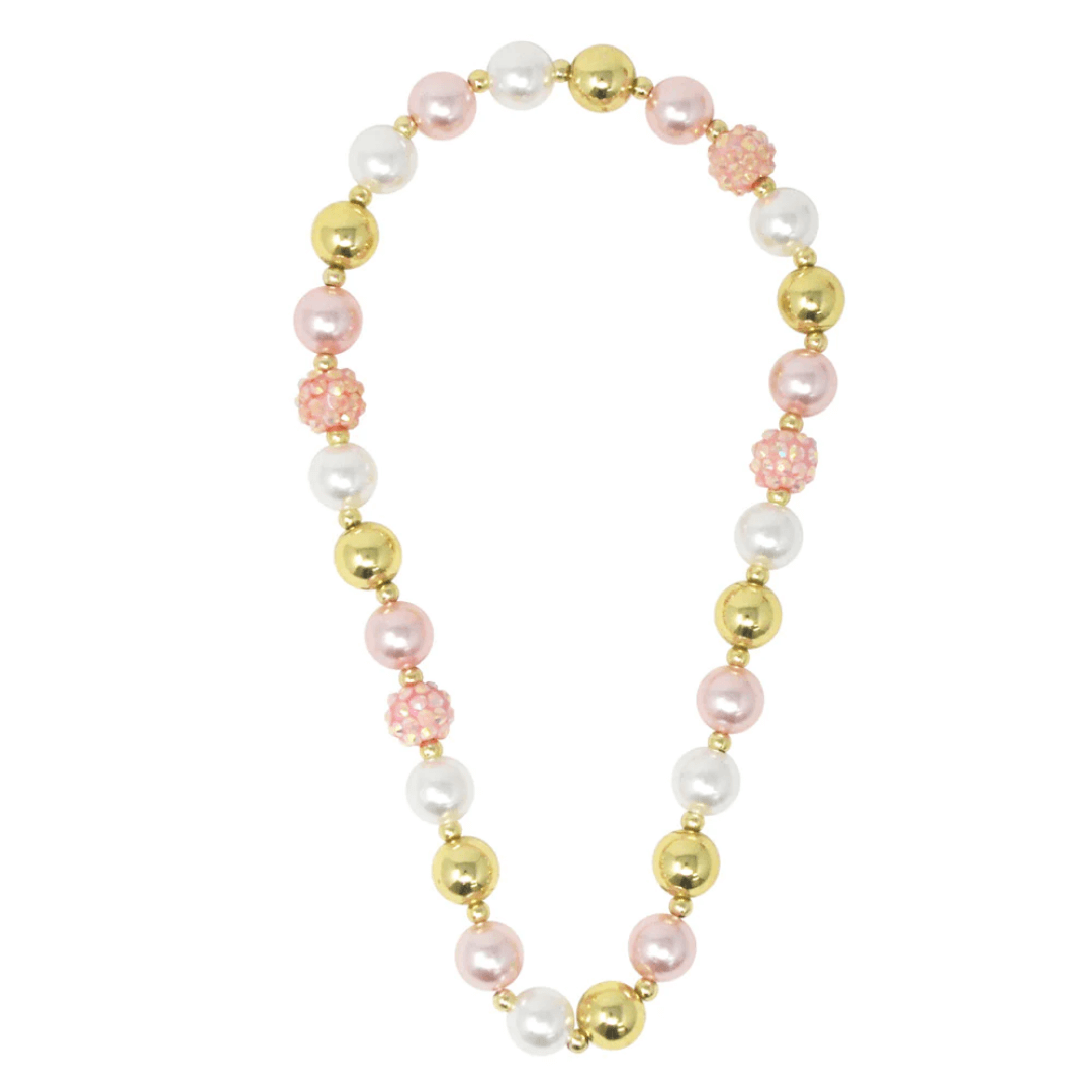 Pink Poppy - You Are Golden Pearl Necklace