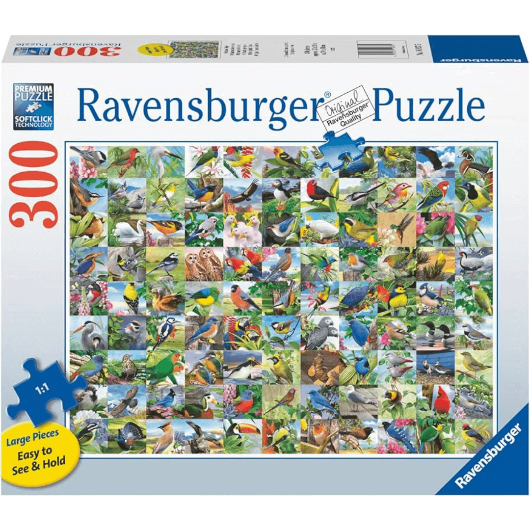 Ravensburger - 99 Delightful Birds - Large Format 300 Piece Puzzle