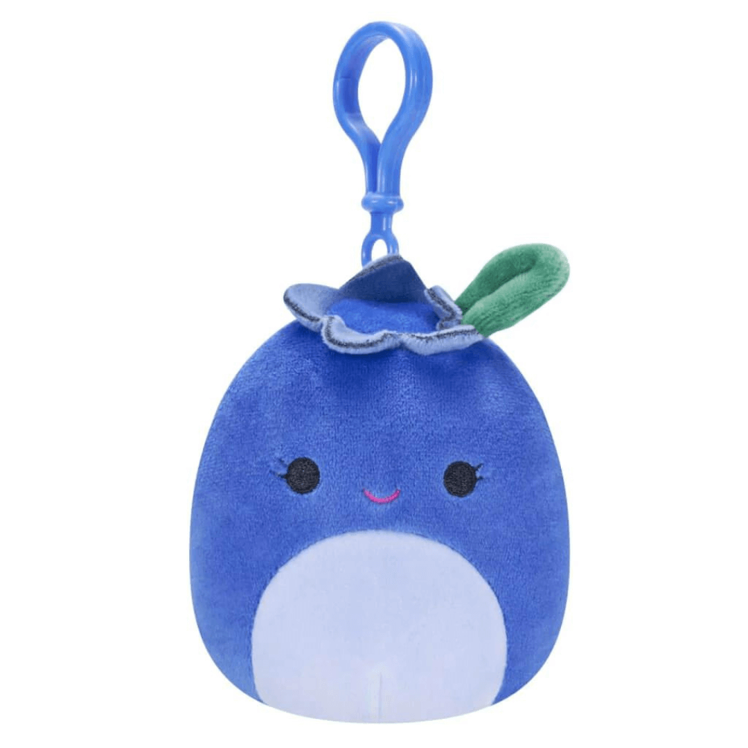 Squishmallow 3.5 clip on soft toy blueberry looking creature toyworld lismore