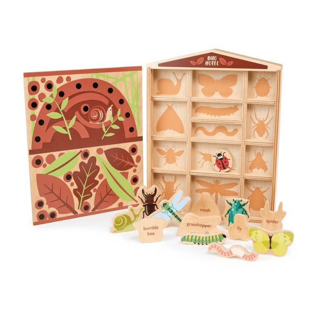 Wooden Bugs in a Wooden Hotel