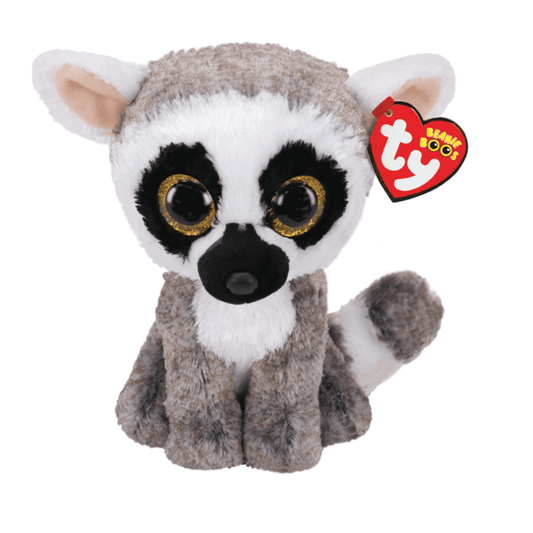 Grey and White Lemur character with sparkly big eyes