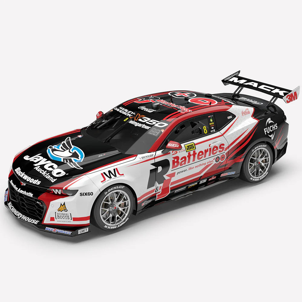 PREORDER - 1:18 Heimgartner Brad Jones Racing R&J Batteries No.8 Chevrolet Camaro ZL1 - 2024 Taupo Super400 Race 7 Winner