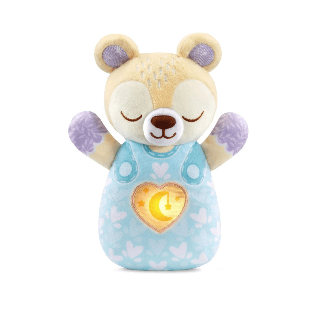 vtech soothing sounds bear soft toy bear with a detachable night light at Toyworld Lismore