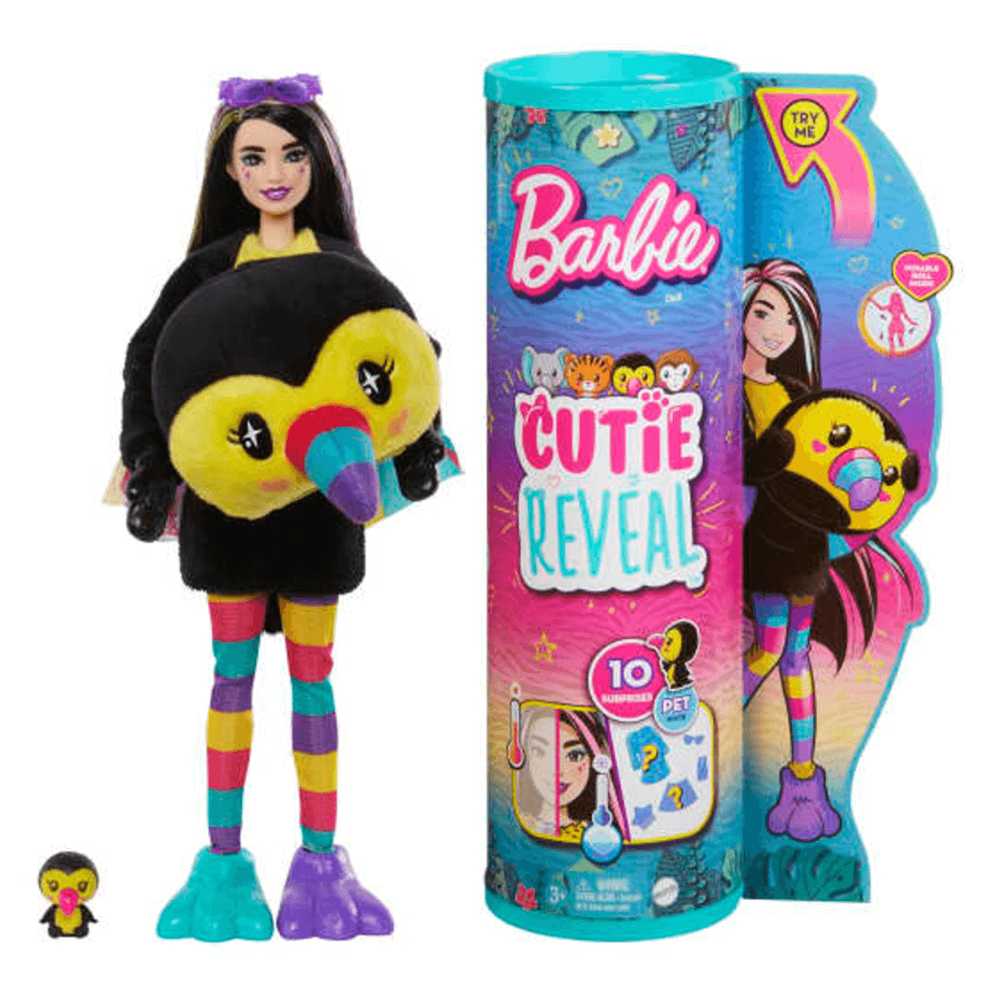 My Toy Kingdom | Barbie - Toucan - Jungle Series - Cutie Reveal Doll ...