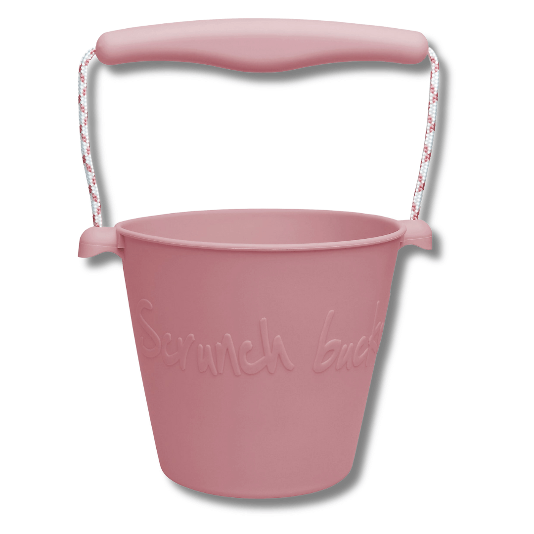dusty rose scrunch silicone bucket