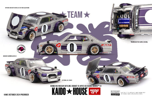 PRE-ORDER Mini GT - 1:64 Nissan Skyline GT-R KPGC10 Kaido Works V1