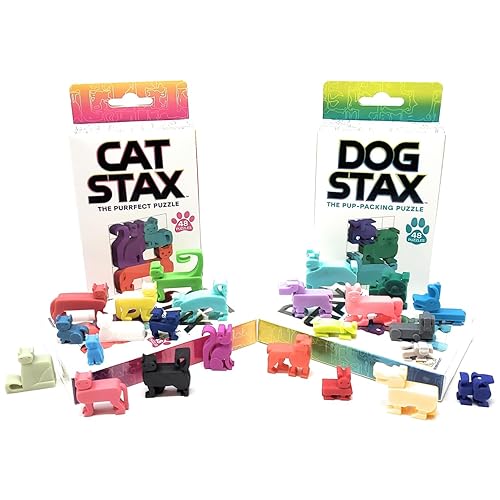 Dog Stax Puzzle - Cat Stax Puzzle - Brainwright