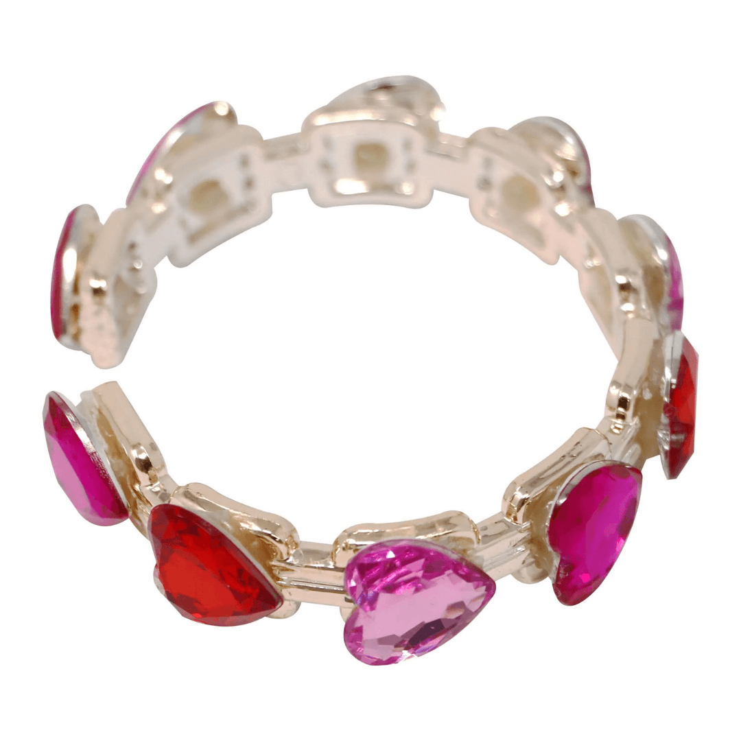 Pink Poppy - Gemstone Heart Bangle