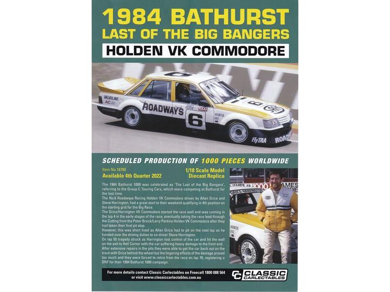 Classic Carlectables - 1:18 Grice Harrington 1984 Holden VK Commodore