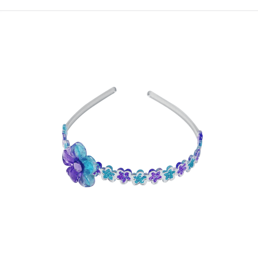 Blue and Purple Flower Headband