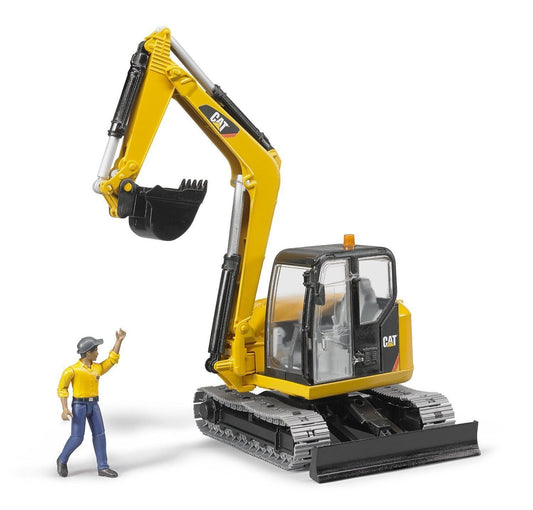 1:16 Caterpillar Mini Excavator with Worker