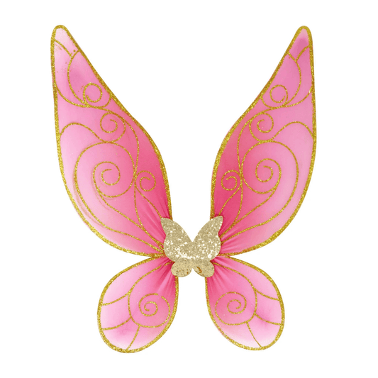 Pink Poppy - Butterfly Ballet Pink & Gold Sparkle Wings