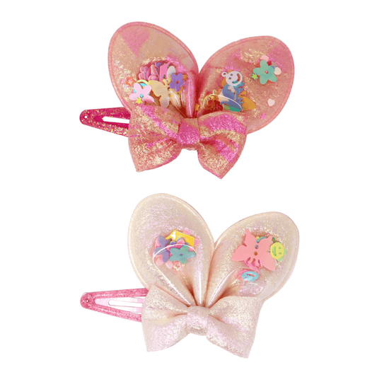 Pink Poppy - Easter Fun Holographic Glitter Hair Clips