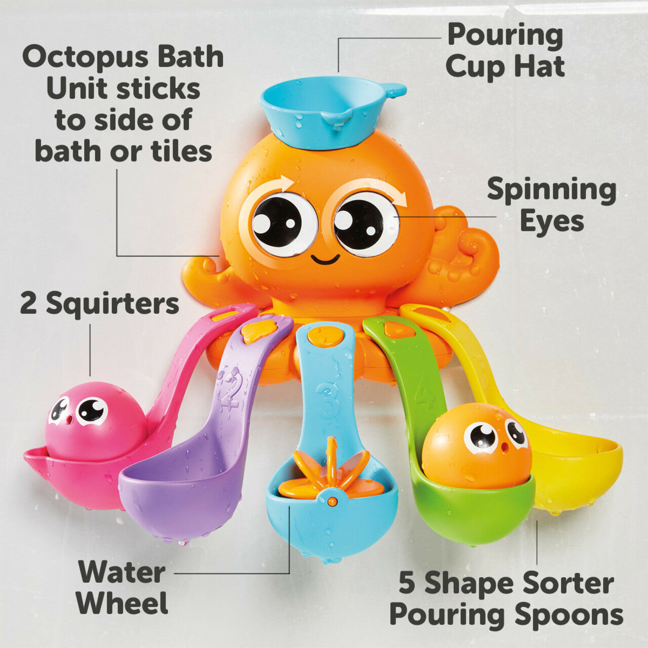 7 in 1 Bath Activity Octopus - Tomy