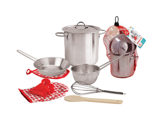Stainless Steel Cooking Play Set in Net Bag