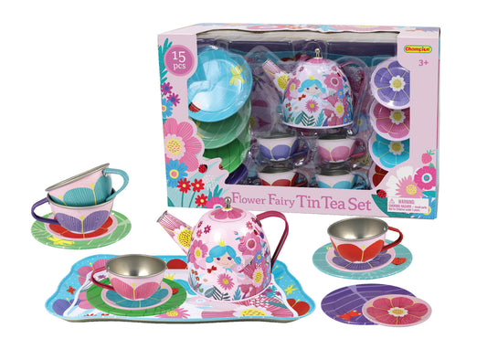 Flower Fairy Tin Tea Set 15 Pieces