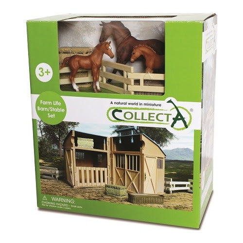Collecta - Barn/Stable with Horse and Accessories