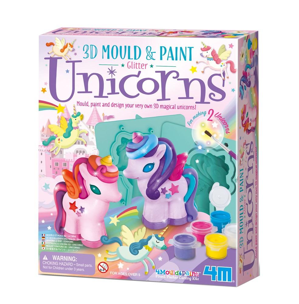 4M - Mould and Paint 3D Glitter Unicorns