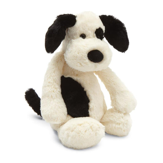 Jellycat Bashful Balck and Cream Pup Medium