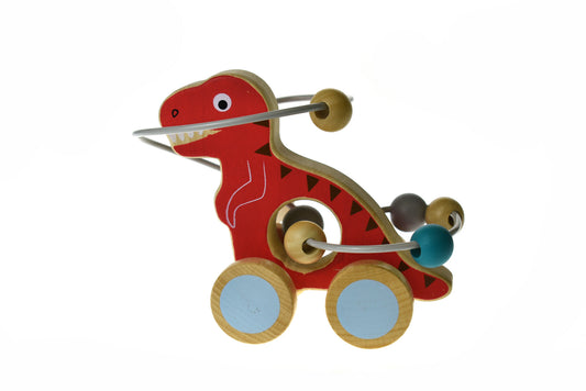 Kaper Kids - Wooden Dinosaur Bead Maze On Wheels